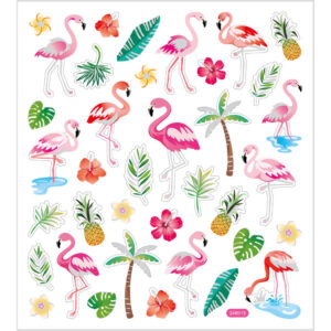 Creativ 29138 - Flamingos - Autocolantes/Stickers (1 folha)