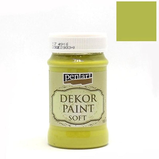 CHALK PAINT - MINT - 100ml - PENTART - TINTA DE GIZ -AMARELO ESVERDEADO - 29334