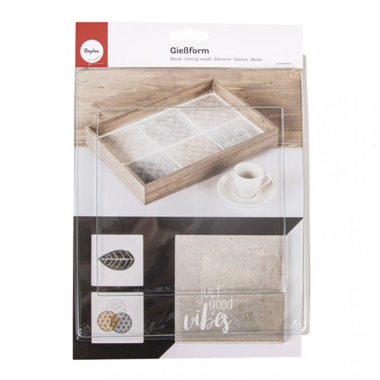 36097000 Molde Azulejos Base telha 16x16cm, profundidade 1cm