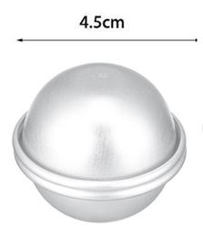 Molde Forma – Bomba de Banho de Liga de Alumínio – 4.5 cm, 5.5 cm, 6.5cm
