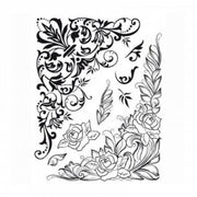 Redemoinhos florais Carimbos de silicone para scrapbooking, confecção de cartões Viva Decor 400300700