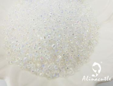 ALINA003 – 20g 2mm, Semente de vidro Branca diy, lantejoulas, scrapbook, shakes unhas missangas joias