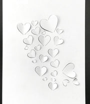 AM001 - Cartão Corações Love - Metal Die Cut