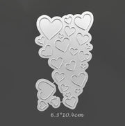 AM001 - Cartão Corações Love - Metal Die Cut
