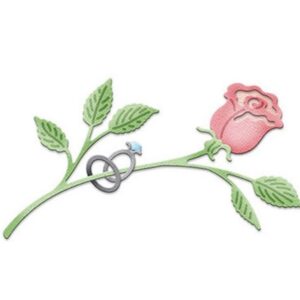 AM040 - Rosa + Alianças - Metal Die Cut