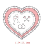 AM048 - Set Coração + Acessórios Casamento - Metal Die Cut