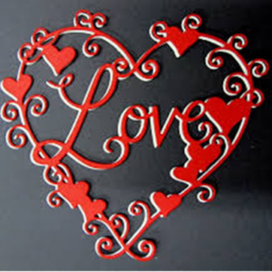 AM081 - Coração Love - Metal Die Cut