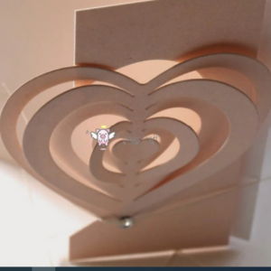 AM082 - Coração 3D - Metal Die Cut