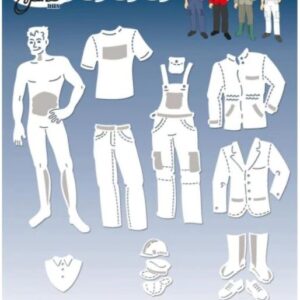 AM097 - Set Roupa Homem Profissões - Metal Die Cut