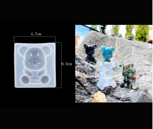 AN003MS- Animal, Urso, epóxi 4.7 x 6.4 cm - Molde de Silicone