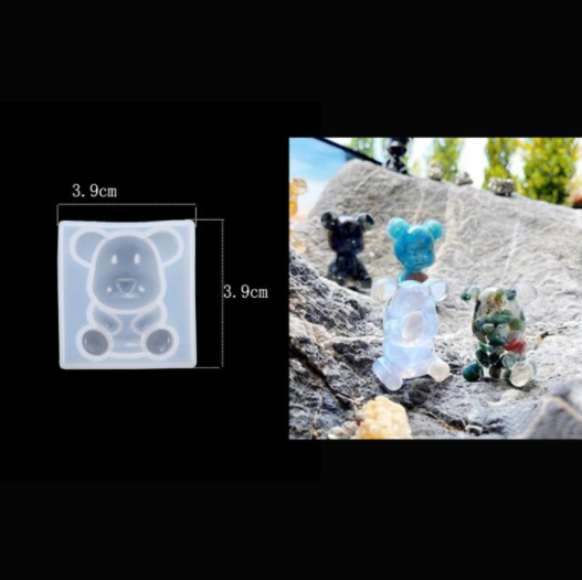 AN004MS- Animal, Urso, epóxi 3.9 x 3.9 cm - Molde de Silicone