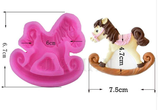 AN005MS- Animal Cavalo Baloiço - Molde de Silicone
