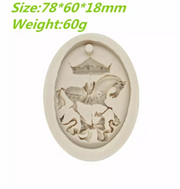 AN006MS- Animal Cavalo Baloiço Carrocel - Molde de Silicone
