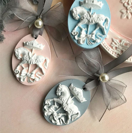 AN006MS- Animal Cavalo Baloiço Carrocel - Molde de Silicone