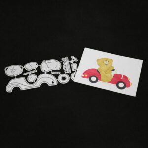 AN008 - Urso + Carro - Metal Die Cut
