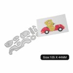 AN008 - Urso + Carro - Metal Die Cut