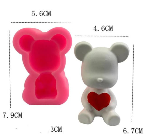 AN009MS- Animal Urso Fofinho Molde de Silicone