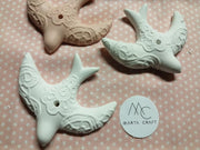 AN016MS- 3D Andorinha Rendada - Molde de Silicone