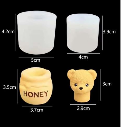 AN020MS - Urso & Mel Jarra - Molde de Silicone