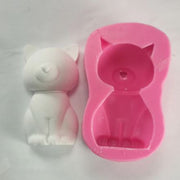 AN026MS- Gato minimalista  2D  - Molde de Silicone