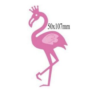 AN027 - Flamingo c/ Coroa - Metal Die Cut