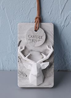 AN031MS- Animal Cabeça de Veado Geométrico Molde de Silicone