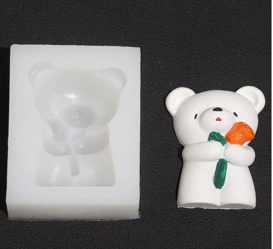 AN034MS- Molde de Silicone design Urso DIY