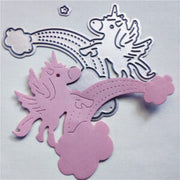 AN035 - Unicórnio + Arco Íris - Metal Die Cut