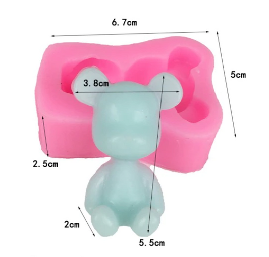 AN036MS- Animal Urso Fofinho Molde de Silicone