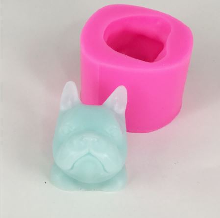 AN043MS - Molde Silicone Bulldog Cabeça Cão Animal