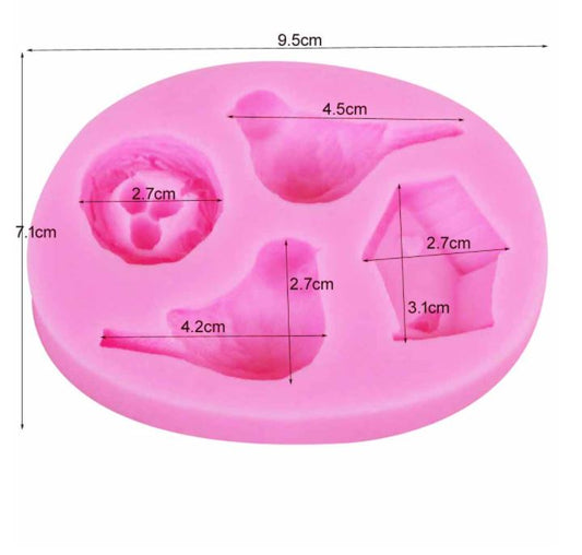 AN055MS - Molde Silicone casa pássaro