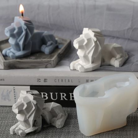 AN059MS - Leão 3D Animal - Molde de Silicone