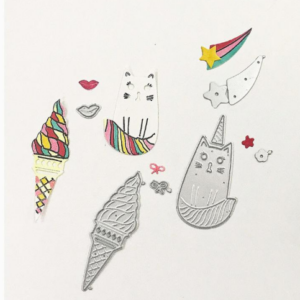 AN065 - Gato + Gelado - Metal Die Cut