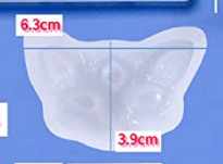 AN074MS- Cara Gato, Epóxi - Molde de Silicone