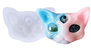 AN074MS- Cara Gato, Epóxi - Molde de Silicone