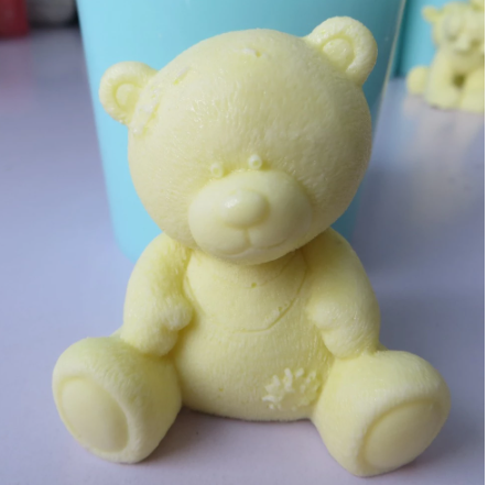 AN075MS - Animal, Ursinho forma fofa 3d de urso de pelúcia - Molde de Silicone