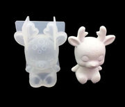 AN076MS- Veado  3D   Epoxi- Molde de Silicone XMC