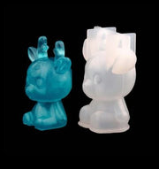 AN076MS- Veado  3D   Epoxi- Molde de Silicone XMC