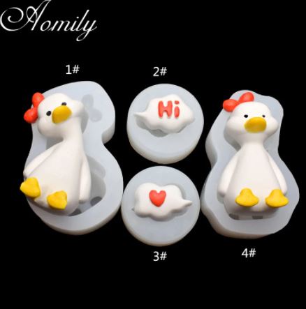 AN087MS -Casal Pato molde de silicone amor
