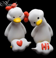 AN087MS -Casal Pato molde de silicone amor