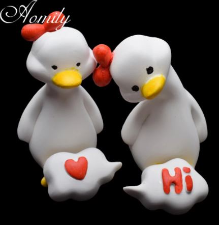 AN087MS -Casal Pato molde de silicone amor