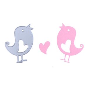 ANP001 - Pássaro c/ Coração - Metal Die Cut