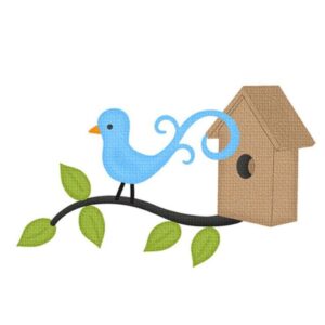 ANP035 - Pássaro + Casa - Metal Die Cut