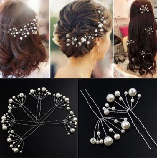 APM027 -5 pçs – Grampos de cabelo pérola casamento acessórios para o cabelo