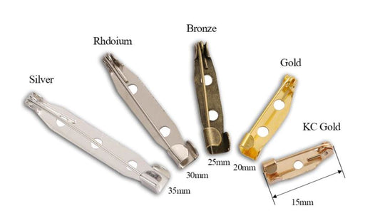 APV033 – 10 pçs/lote 20 25 30 35mm 7 cores broche clipe base pinos de segurança Diy Joias