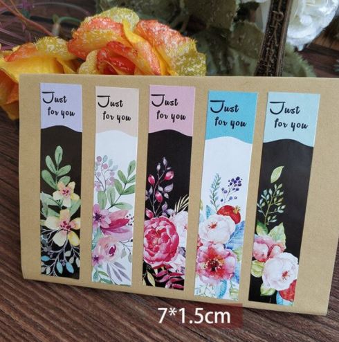 AT004 - 4 Folhas com 5 Autocolantes Florais JUST FOR YOU