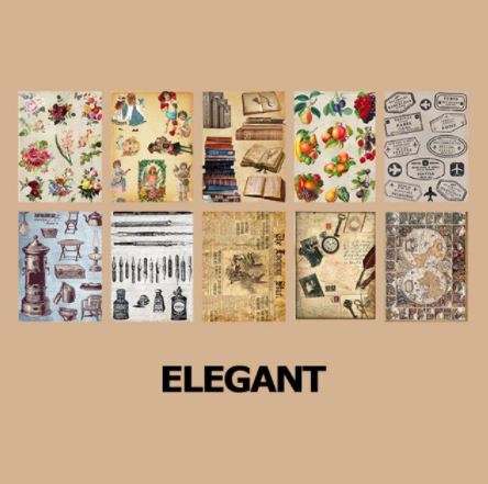 AT022 - Elegante - 10 unidades/pacote scrapbook adesivos engraçados para diy etiqueta mundo decoraçã