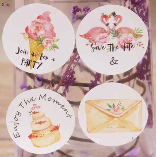 AT030- Folha com 12 Autocolantes Adesivos Obrigado