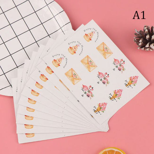 AT030- Folha com 12 Autocolantes Adesivos Obrigado