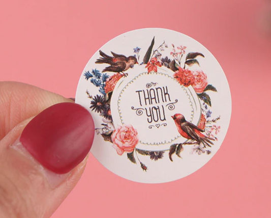 AT032- Folha com 12 Autocolantes Adesivos Obrigado